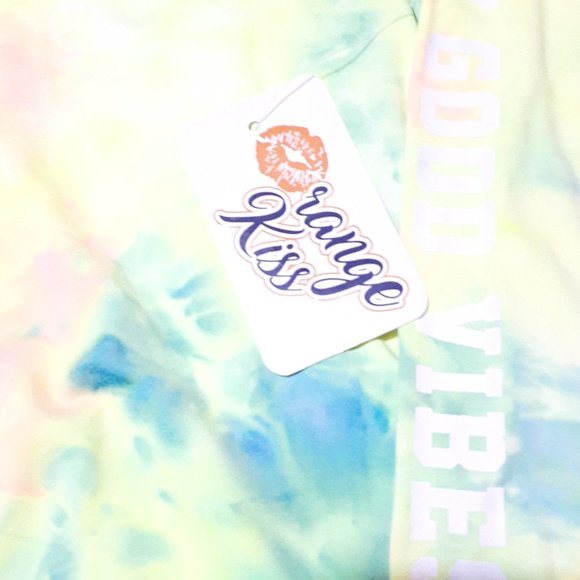 Orange Kiss Tie-Dye Hoodie- Girls Sz XL NWT - Picture 2 of 3